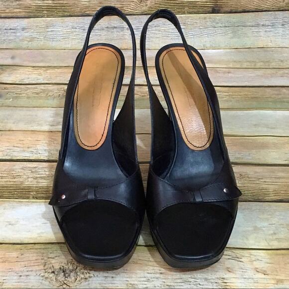 Jil Sander Leather Slingback Heels - Black - 39.5 - Picture 7 of 14